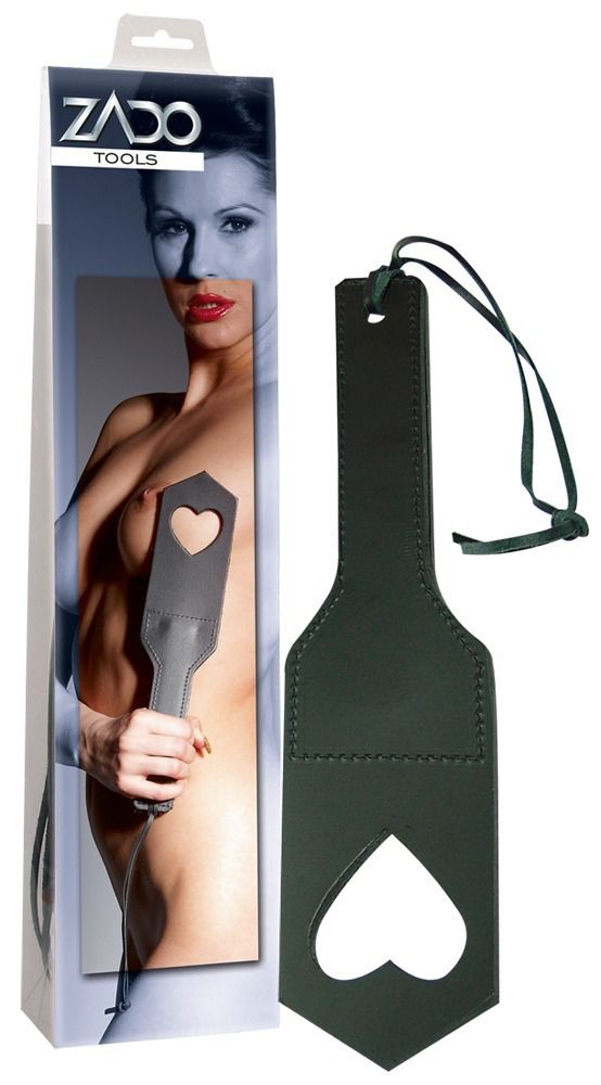 BDSM-шлепалка Leder Herzpaddel - 30 см.