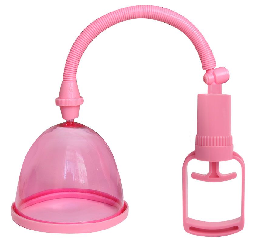 Розовая помпа для груди с одной чашечкой